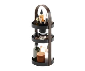Umbra Bellwood Organizador de cosméticos, Madera, Black/Walnut, One Size