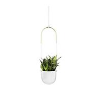 Umbra Bolo Macetero colgante, Cerámica de gres, Blanco