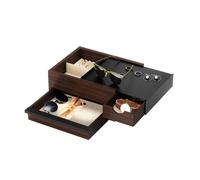 Caja para joyas Umbra Stowit, madera de caucho, negro/nogal, grande