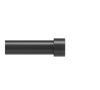 Umbra Cappa - Barra de Cortina Doble Ajustable de 1 Pulgada para Ventanas, Barra de Cortina de 66 a 120 Pulgadas, Negro Mate