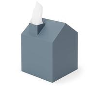 Umbra Caja cosméticos: dispensador de pañuelos Moderno y Decorativo para baño, Oficina, Dormitorio y más, Azul Pizarra, 13x17x13 cm