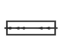 Umbra Cubiko Perchero de Pared, 5 Ganchos Ajustables, Negro | Acero, soporta 2.2 kg cada uno, organiza entrada y baño, instalación fácil