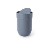 Umbra 6 litros con Tapa basculante - Cubo de Basura para baño y Espacios pequeños, Azul Pizarra, 6 L