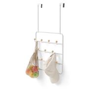 Umbra Estique colgador de puerta multifuncional con 14 ganchos, sin perforar sobre la puerta, organizador múltiple, colgador de pared, blanco
