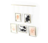 Umbra Juego de marcos de fotos Exhibit estilo galería para 5 fotos, dorado