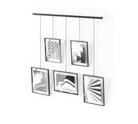 Umbra Exhibit Juego de Marco de Fotos estilo galería para 5 fotos, Negro