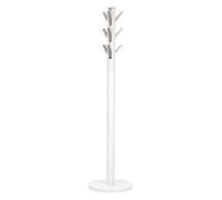 Umbra Flapper Perchero con 9 ganchos abatibles, Madera de caucho, Blanco