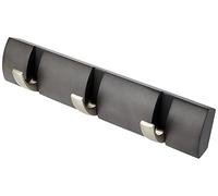 Umbra Flip Perchero de pared con 3 ganchos extraíbles, Álamo, Madera/Níquel