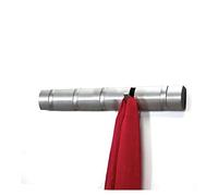 Umbra Flip Perchero de pared con 5 ganchos extraíbles, Álamo, Níquel