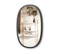 Umbra Hub Espejo de pared ovalado, 46x61 cm, Negro