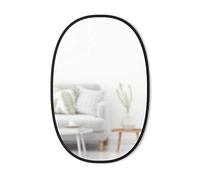 Umbra Hub Espejo de pared ovalado, 61x91 cm, Negro