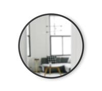 Umbra Hub Espejo de pared redondo decorativo, 46 cm, Negro