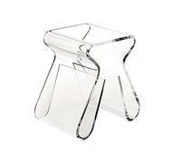 Umbra Magino Taburete Acrílico, Espacio de Almacenamiento, Transparente | Grueso y duradero, resistente a roturas, para espacios pequeños, diseño premiado, uso como mesa auxiliar o de noche