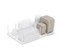 Umbra Peggy Bandeja organizadora para Utilizarse en alacenas, repisas o cajones-Sistema de Almacenamiento Ajustable, Blanco, 2