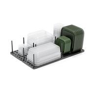 Umbra Peggy Bandeja organizadora para utilizarse en alacenas, repisas o cajones, Sistema de almacenamiento ajustable, Color Carbón, 54.292999999999999 x 30.163 x 10.16 cm