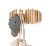 Umbra Picket Percha de Pared con 5 ganchos extraíbles, Natural