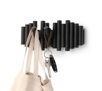 Umbra Picket Con 5 Ganchos para Ropa Negro Barra de Armario la Pared