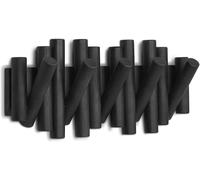 Umbra Picket Perchero Pared Negro 5 Ganchos Madera Pino