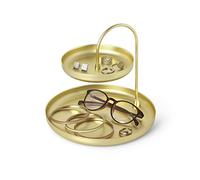 Umbra Poise Soporte de dos niveles para joyería, Acero, Dorado