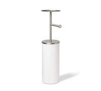 Umbra - Portaloo, soporte y almacenamiento para papel higiénico, Acero, Blanco/Níquel