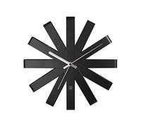 Umbra Ribbon Reloj de pared decorativo, Acero, Negro