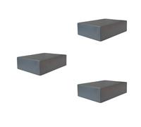 Umbra Showcase Estantería de pared pequeña y estantes de pared para exhibir objetos decorativos, color antracita, juego de 3 estantes