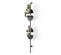 Umbra Solis Estantes flotantes, Metal, Black, 4