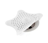 Umbra Starfish Atrapacabellos con Ventosas, 15 cm, Blanco | Silicona flexible, sello hermético, resistente al agua, no se oxida, para bañera y ducha