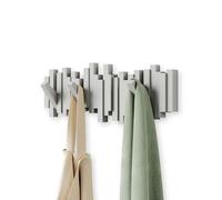 Umbra Sticks Perchero de pared con 5 ganchos extraíbles, Gris