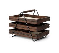 Umbra Terrace Bandeja para joyería, Madera de caucho, Negro/Nogal