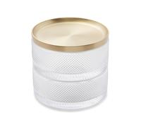 Umbra Tesora Organizador de joyas Caja de almacenamiento de dos niveles con tapa extrable Vidrio/Latn Oro claro