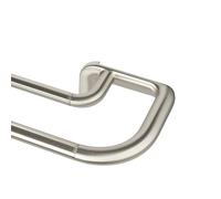 Umbra Twilight - Juego de barra de cortina doble, diseño envolvente ideal para cortinas opacas o cortinas de oscurecimiento de habitación, de 30 a 84 pulgadas, níquel mate