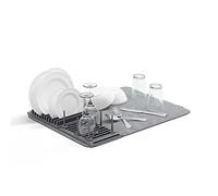 Umbra Udry Peg Escurridor de Platos con tapete, Gris carbón