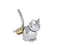 Umbra Zoola Soporte para Anillos con Forma de Gato, Zinc, Cromo