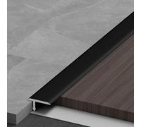 Umbral de aluminio barra de transición for suelos en forma de T Perfil de transición for suelos for umbrale suelo laminado y baldosa(Black,16mm L2.7m/9ft)