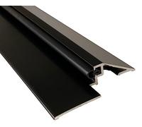 Umbral de puerta PMR (Estándar de discapacidad) aluminio con junta y corte de ángulos (lacado negro, 730 mm) - HOMEWELL