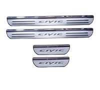 Umbrales de Puerta de Coche Placas de ProteccióN para Hon-da Civic 2006-2018, 4 Piezas Acero Inoxidable Desgaste Protector de Pedal de Umbral Puerta Cubierta Molduras Accesorios Coche