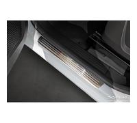 Umbrales de puerta inoxidable compatible con Renault Kangoo III & Nissan Townstar & Mercedes Citan 2021- - 'Lines' - 4-piezas (para todos los modelos de 4 puertas)