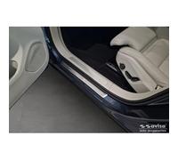 Umbrales de puerta inoxidable compatible con Volvo XC60 II 2017-2021 & FL 2021- incl. R-Design - 'Lines' - 4-piezas