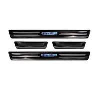 Umbrales de puerta inoxidable negro compatible con Ford Kuga III 2019- 'Hybrid' - 4-piezas