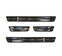 Umbrales de puerta inoxidable negro compatible con Toyota Corolla XII Limousine/Hatchback/Touring Sports 5-Türer 2019- & Toyota Corolla Cross 2022- & Suzuki Swace Combi 2020- 'Hybrid' 4-piezas