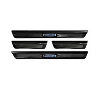 Umbrales de puerta inoxidable negro compatible con Volkswagen Golf VIII Hatchback/Variant 2020- 'Hybrid' - 4-piezas