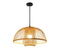 Umbratica Luces Colgantes de bambú, Accesorios de iluminación de araña de Mimbre de ratán, lámpara Colgante de Pantalla Boho Tejida Natural Grande para Fregadero de Isla de Cocina