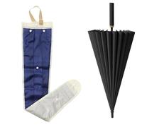 Umbrella Bag - Waterproof Reusable Folding Umbrella Cover Case, Wet Weather Storage Sleeve, Anti Drip Travel Organizer, Floor Protection Holder | Home, Car, Office, Outdoor Use