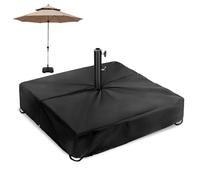 Umbrella Base Cover Square - 600D Oxford Waterproof Parasol Stand Accessory, Protective Cover for Outdoor Umbrellas in Backyard and Patio, Shielding Against Rain Dust and Sun, Easy Fit Design