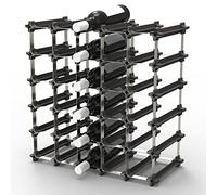 UMBRELLA® botellero apilable Medium Kit para hasta 30 Botellas - estantería Modular para Botellas/Soporte para Botellas de Vino, Ampliable de Forma Flexible, Sistema encajable Que Ahorra Espacio