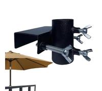 Umbrella Deck Mount - Adjustable Railing Clamp Bracket | Metal Parasol Holder For Balcony Fence Patio, Space Saving Outdoor Support Base For Backyard Porch Garden Apartment Handrail Installation