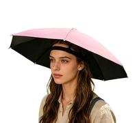 Umbrella Hat for Women Men - Folding Waterproof Hands Free Headwear with Adjustable Sun Hat | Headband Style Outdoor Fishing Gardening Hats | Rainproof & Sunshade for Beach Camping Hiking Golf Travel