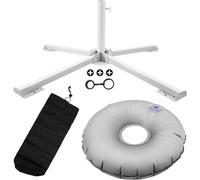 Umbrella Holder, Sunshade Umbrella Mount, Steel Frame Foldable Portable PVC Support Quick Setup Secure Lock Compact, Heavy Duty Base for Outdoor Balcony Picnic, 33.46x11.81Inches, Gray