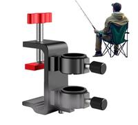 Umbrella Holder to Chair, Outdoor Fishing Equipment Bracket, Adjustable Clamp Rack for Table, Lawn, Beach, Patio, Camping, Travel, Garden, Portable Shade Accessories, Color Black